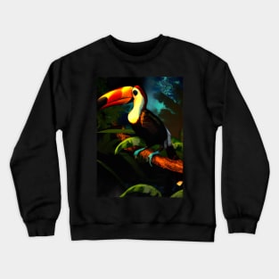 Toucan in Jungle Crewneck Sweatshirt